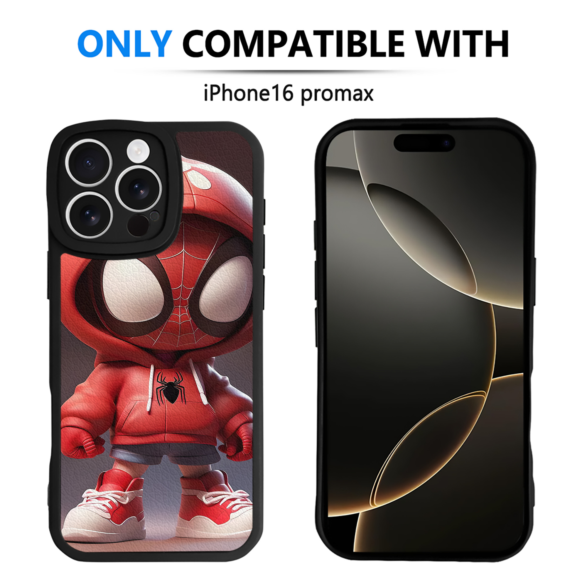 （画像用） Spider Man スパイダーマン 【iPhone 16シリーズ対応】シリコンスマホケース（レザー調） 材質：シリコン